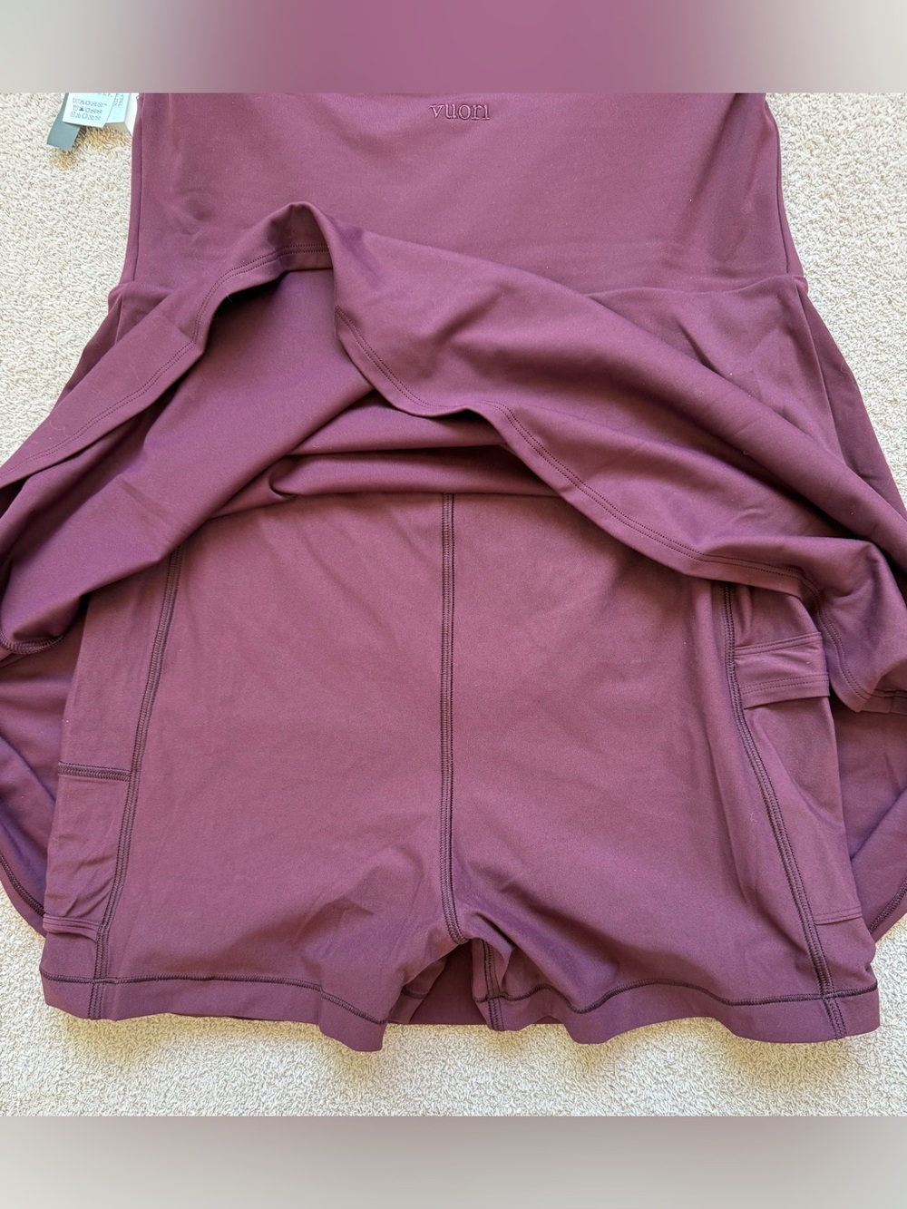 Vuori - Tiebreak Halter Dress - CERISE - NWT - Picture 4 of 8